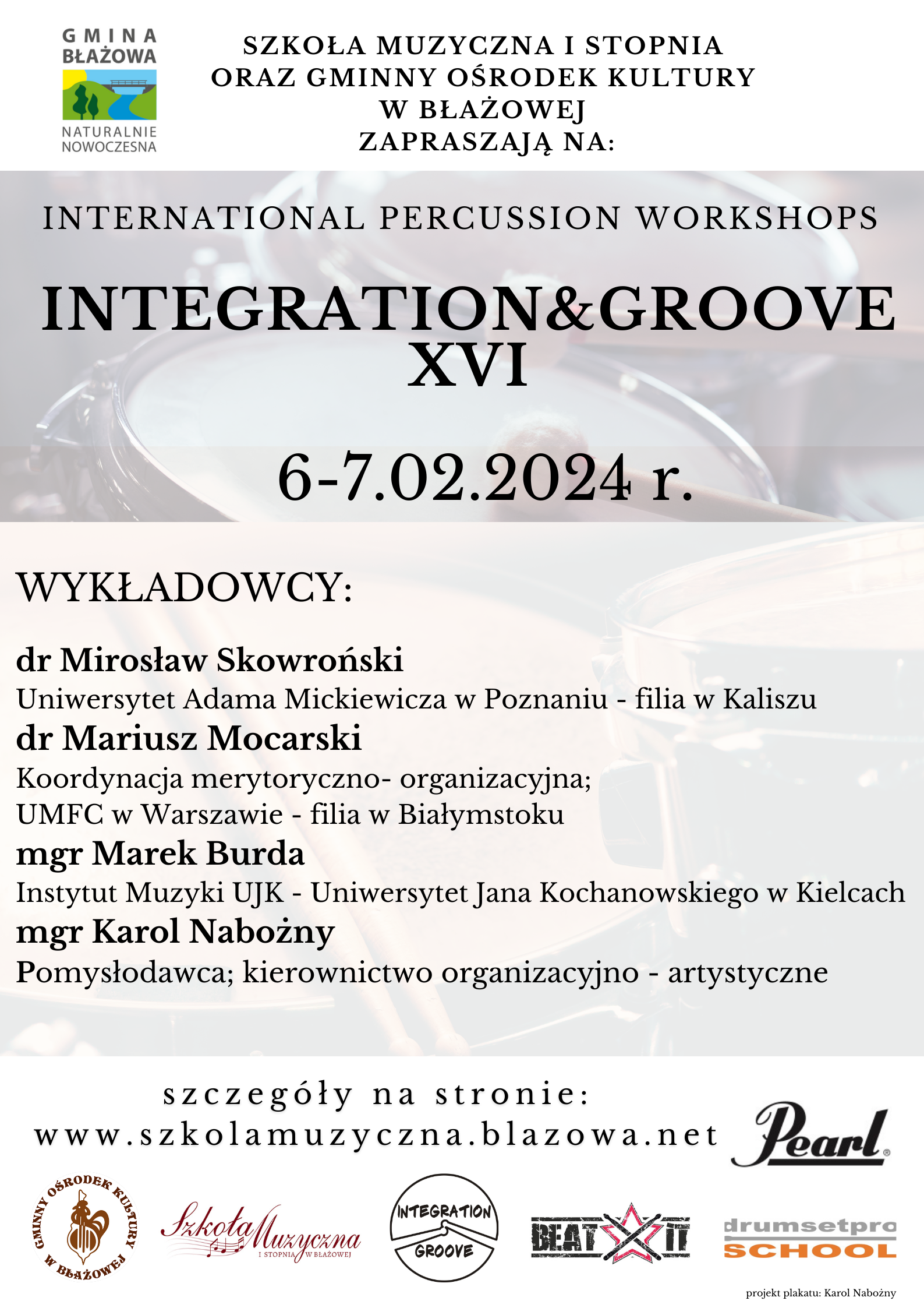 Warsztaty perkusyjne Integration&Groove XVI